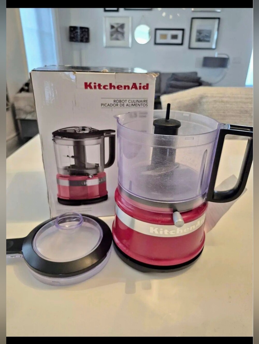 KitchenAid Red and Black Mini Food Processor - Everything Works Except The Lid